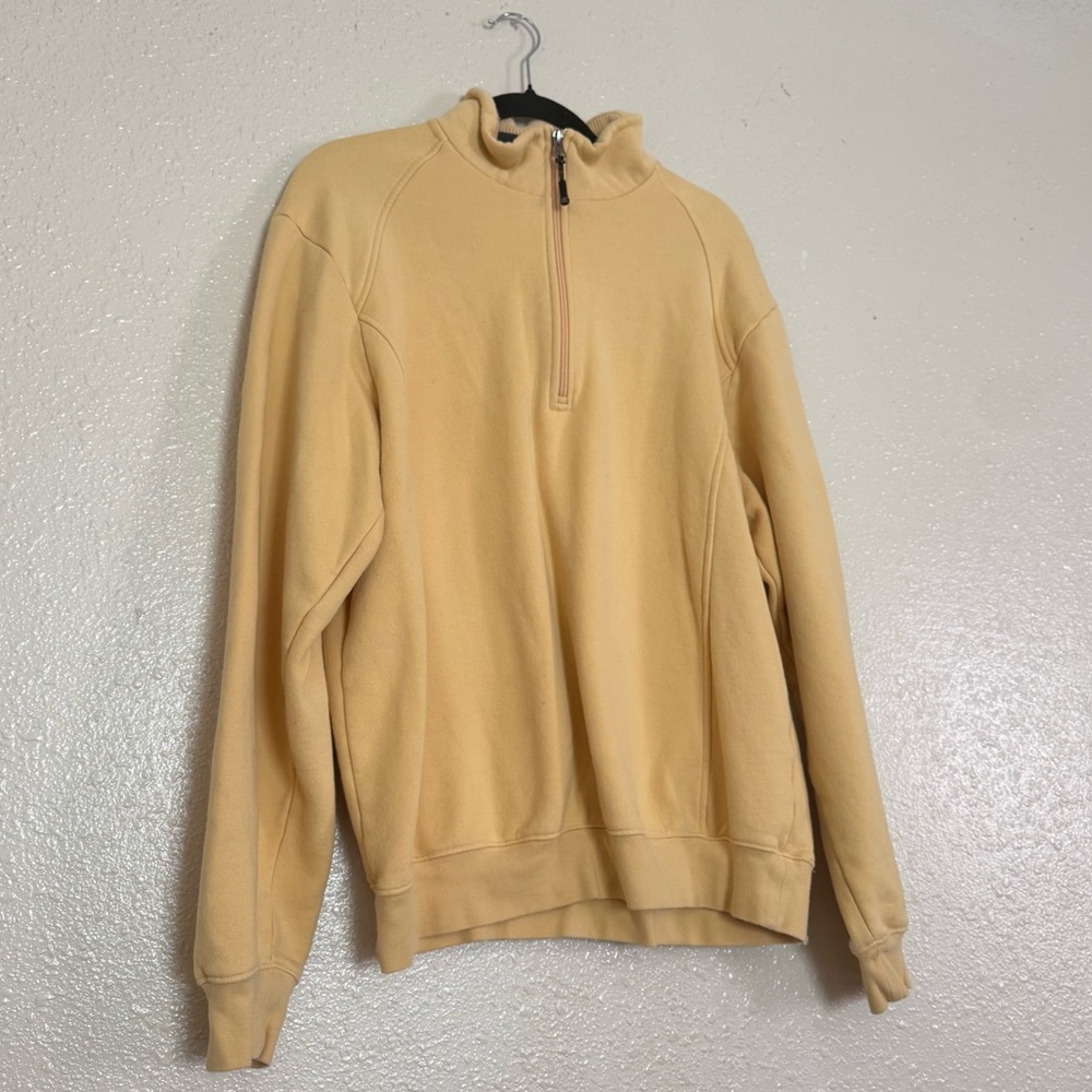 Cutter & Buck Cotton Quarter Zip Pullover in Yellow - Picture 6 of 6